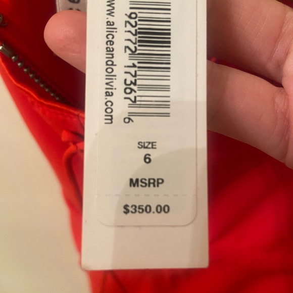 Alice & Olivia Red Dress with Tags - Picture 8 of 10